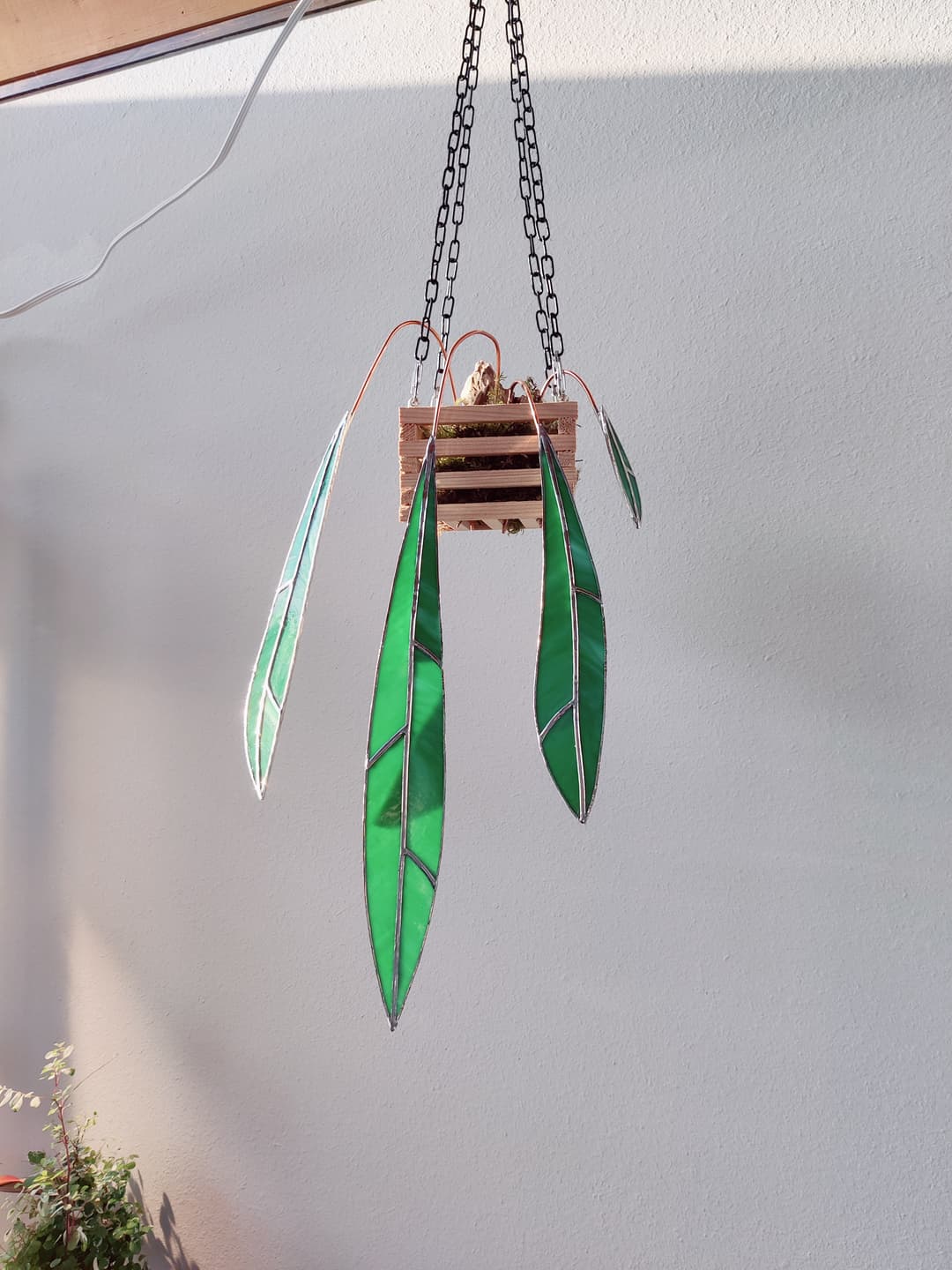 Stained Glass Antherium Pendens